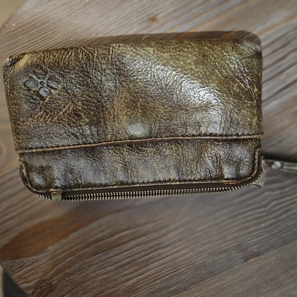 Patricia Nash Brown and Turquoise Embossed Clutch - Picture 2 of 4